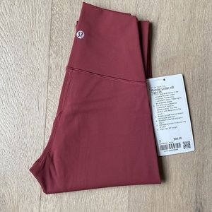 Wunder Under luxtreme 25" mulled wine size 2 lululemon nwt